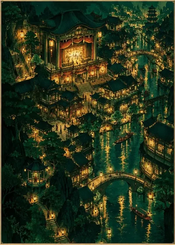 《跨作者联合宇宙:灯下城》同人漫画封面,专题 · 联合宇宙、世界观、共建