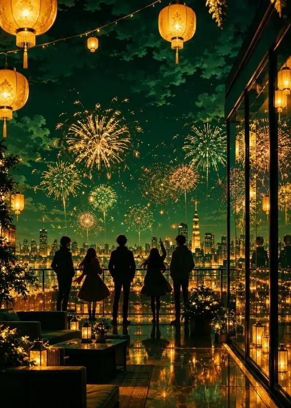 《节日限定：跨年夜的三小时》同人漫画封面，专题 · 节日、限定、联合企划
